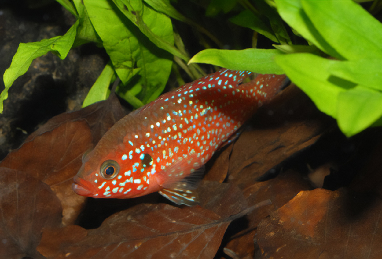 Foto på fisken Rubricatochromis stellifer