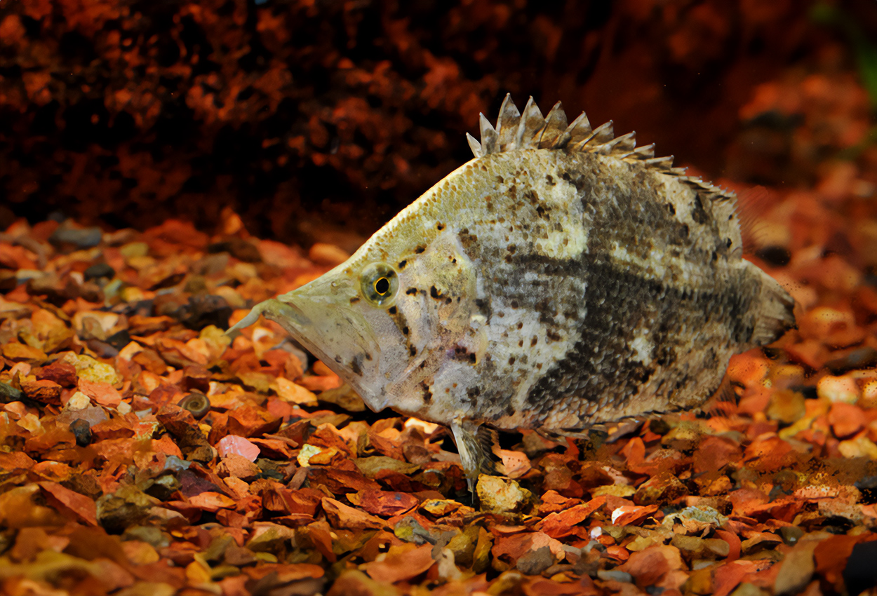 Foto på fisken Monocirrhus polyacanthus