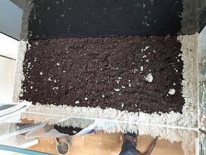 Här har jag fyllt på med sand längst ut